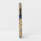 Coques Case-Mate iPhone Russe Navy Blue Golden Yellow Sunflower Nom (Dos/Gauche)