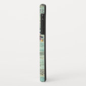 Coques Case-Mate iPhone Russe Ouest Turquoise Bois Vache Monogramme crâne (Dos/Gauche)