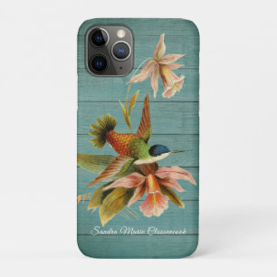 Case-Mate iPhone Case Russe Pays Hummingbird floral Vert Bois