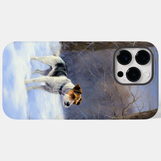 Coques Case-Mate iPhone Russell Terrier Laisser neiger Noël (Verso (horizontal))