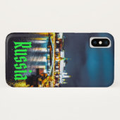 Coques Case-Mate iPhone Russie ou Fédération de Russie Moscou la nuit (Dos (Horizontal))
