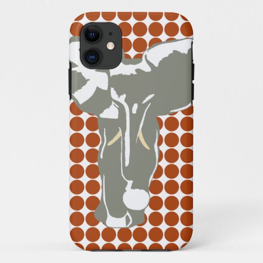 Coques Case-Mate iPhone Rust Red Safari point avec Pop Art Elephant (Dos)