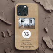 Coques Case-Mate iPhone Rustic Ajouter votre logo Custom Text Company Phot