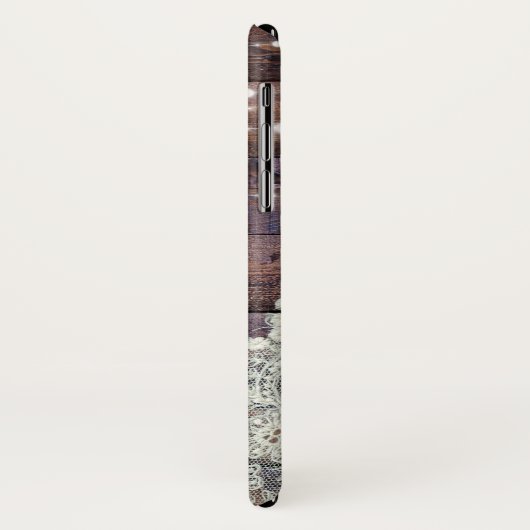 Coques Case-Mate iPhone Rustic Barn String Lights Wood Lace Mariage Téléph (Dos/Gauche)