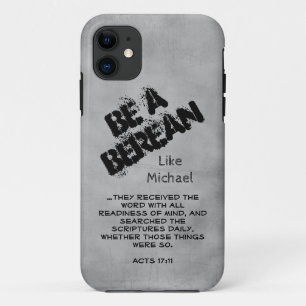 Case-Mate iPhone Case Rustic Be A Berean Bible Scripture Verse