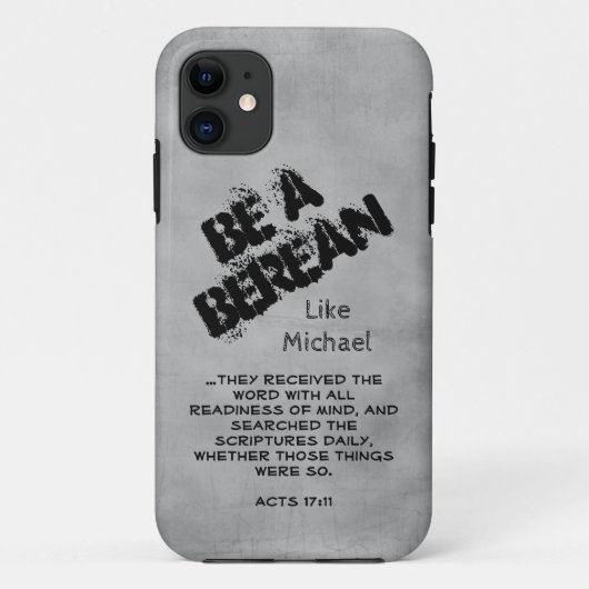 Coques Case-Mate iPhone Rustic Be A Berean Bible Scripture Verse (Dos)