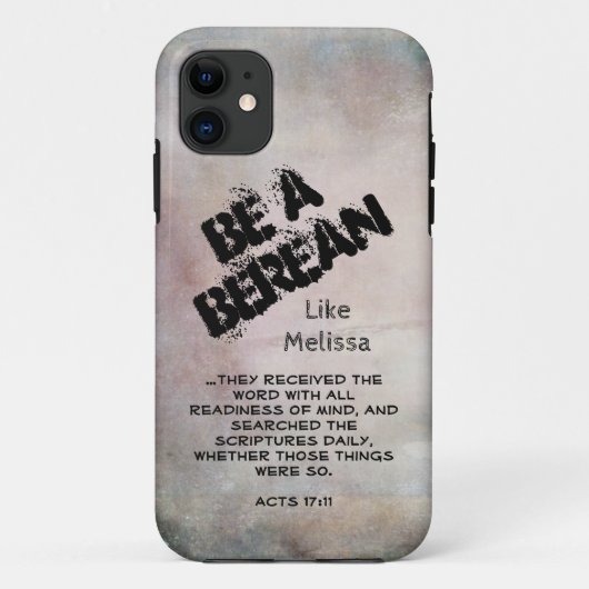 Coques Case-Mate iPhone Rustic Be A Berean Bible Scripture Verse (Dos)
