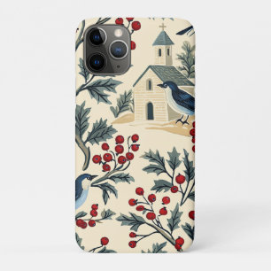 Case-Mate iPhone Case Rustic Bird et Poinsettia Motif de Noël (19)