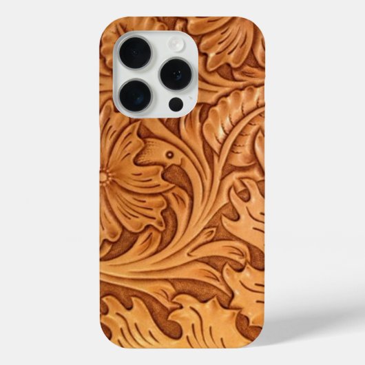 Coques Case-Mate iPhone Rustic brown cowboy fashion western leather (Verso)