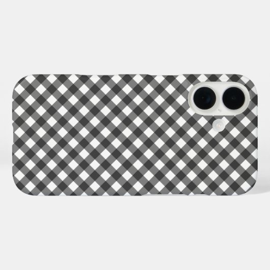 Coques Case-Mate iPhone Rustic Farmhouse Monochrome Buffalo Check Geometri (Verso (horizontal))