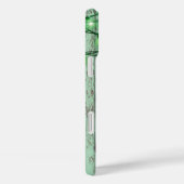 Coques Case-Mate iPhone Rustic Green Wood Custom Carré Photo Puppy (Verso / Droite)