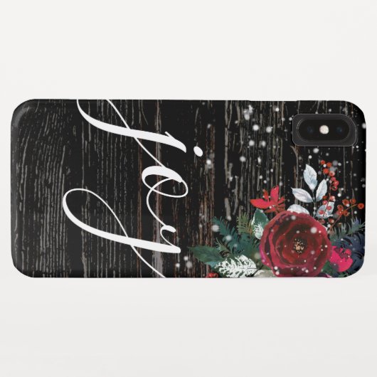 Coques Case-Mate iPhone Rustic Holiday Floral Joy (Dos (Horizontal))