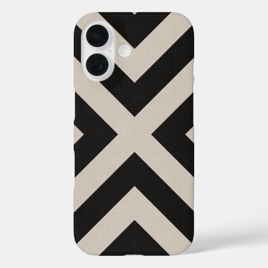Coques Case-Mate iPhone Rustique Black X Chevron (Verso)