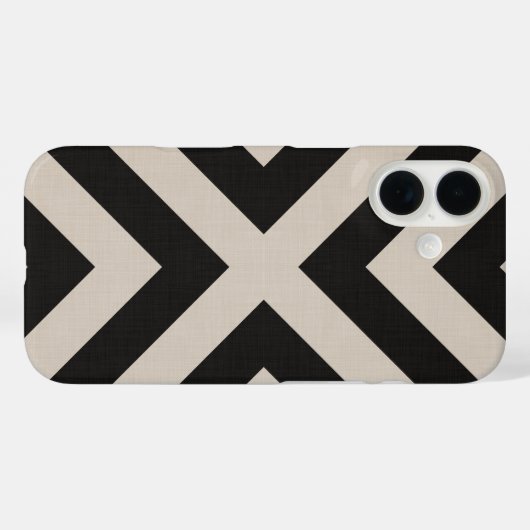 Coques Case-Mate iPhone Rustique Black X Chevron (Verso (horizontal))
