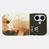 Coques Case-Mate iPhone rustique Boho d'automne chaud Terre abstraite (Verso (horizontal))