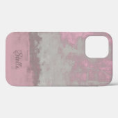 Coques Case-Mate iPhone Rustique gris rose Mallow Abstrait Art Nr42 Monogr (Verso (horizontal))