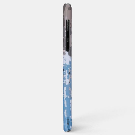 Coques Case-Mate iPhone Rustique Patiné/Brown bleu (Dos/Gauche)