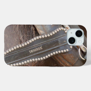 Coque Pour iPhone 15 Rustique Pays Brown Cheval de l'Ouest