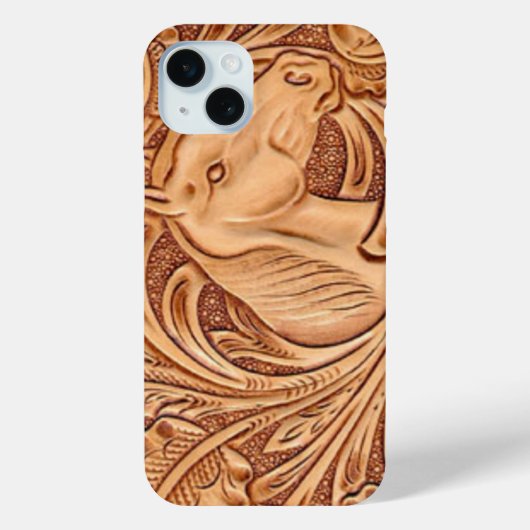 Coques Case-Mate iPhone rustique western country cuir cheval équestre (Verso)