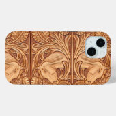 Coques Case-Mate iPhone rustique western country cuir cheval équestre (Verso (horizontal))