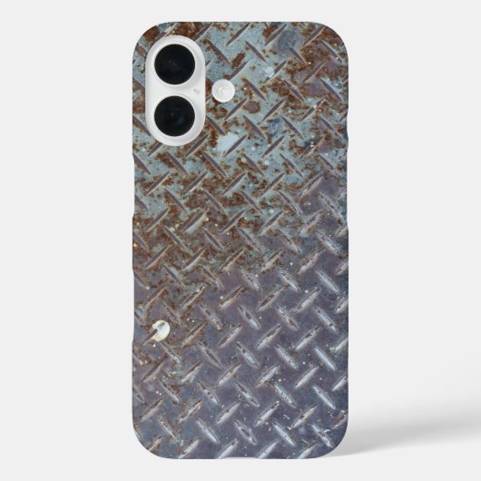 Coques Case-Mate iPhone Rusty Metal Style Diamond Plate (Verso)