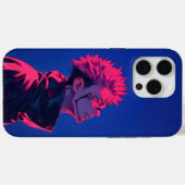 Coques Case-Mate iPhone Ryomen Sukuna Malédiction Néon (Verso (horizontal))