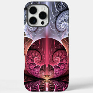 Coques iPhone 16 Pro Max Rythme cardiaque, art fractal surréaliste abstrait