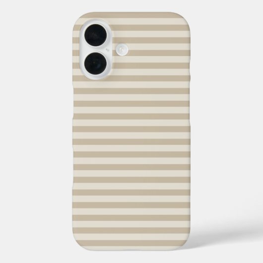 Coques Case-Mate iPhone Sable & Crème Rayures Horizontales Mignonnes (Verso)