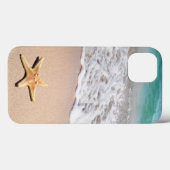 Coques Case-Mate iPhone Sable de plage, vagues de l'océan et étoiles de me (Verso (horizontal))