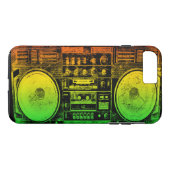 Coques Case-Mate iPhone Sableuse de ghetto de Rasta (Dos (Horizontal))
