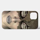 Coques Case-Mate iPhone Sac à burlap pointillé Visage Masqué Femme (Verso (horizontal))