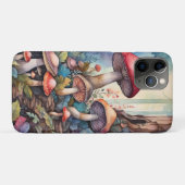 Coques Case-Mate iPhone Sac de champignons aquarelle (Dos (Horizontal))