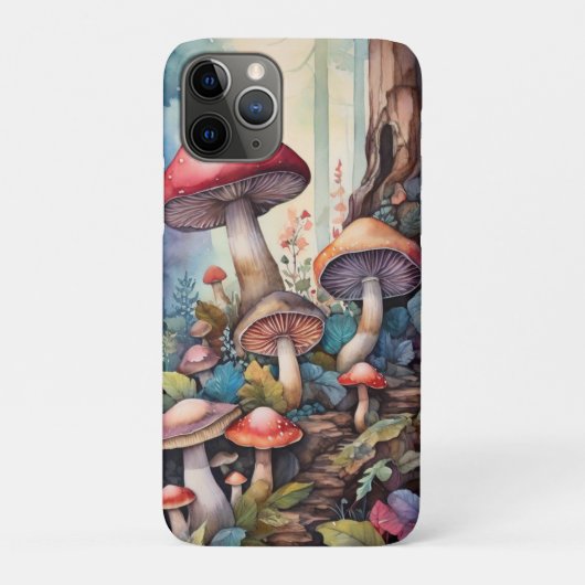 Coques Case-Mate iPhone Sac de champignons aquarelle (Dos)