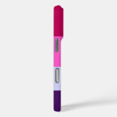 Coques Case-Mate iPhone Sac fourre-tout Motif à rayures roses et violettes (Verso / Droite)