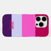 Coques Case-Mate iPhone Sac fourre-tout Motif à rayures roses et violettes (Verso (horizontal))