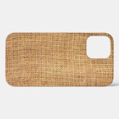 Coques Case-Mate iPhone Sacoche Burlap Brown : Arrière - plan de tissu tex (Verso (horizontal))