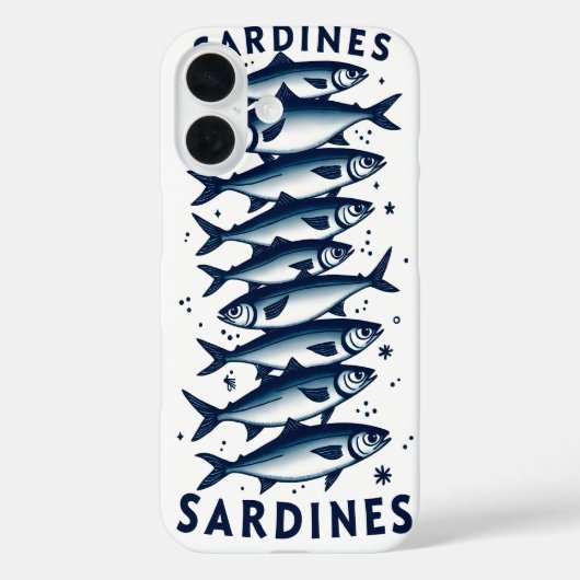 Coques Case-Mate iPhone Sacoche téléphonique Sardines pour iphone 16 (Verso)