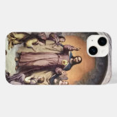 Coques Case-Mate iPhone Sacré Coeur de Jésus Adoré par les Saint-Anges (Verso (horizontal))