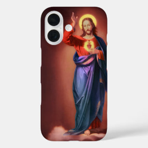 Coques iPhone 16 Sacré Coeur de Jésus-Christ