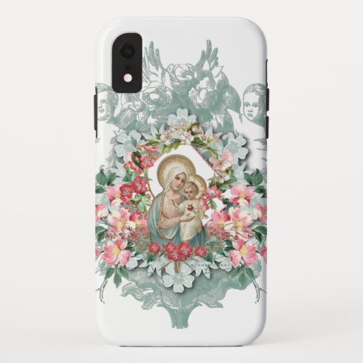 Coques Case-Mate iPhone Sacré Coeur Jésus Vierge Marie Religieuse   (Dos)