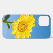 Coques Case-Mate iPhone Sacs de téléphone Sunflower de nom personnalisé (Verso (horizontal))