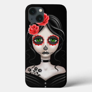 Etui iPhone Case-Mate Sad Day of the Dead Girl on Black