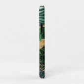 Coques Case-Mate iPhone Safari Animal Vert & Or Pailleté Agate Monogramme (Dos/Droite)