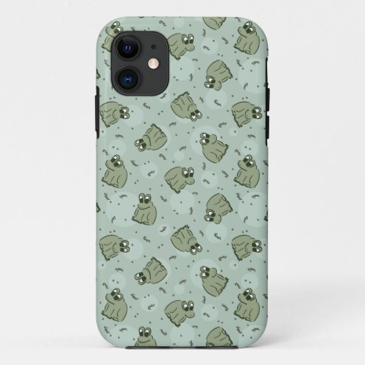 Coques Case-Mate iPhone Sage Bubble Frogs - laurier vert enfants motif. (Dos)