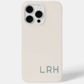 Coques Case-Mate iPhone Sage Cream Minimal Monogram Phone Case (Verso)