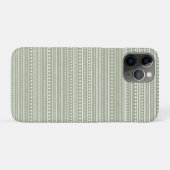 Coques Case-Mate iPhone Sage Green Bio Stripes and Dots (Dos (Horizontal))