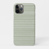 Coques Case-Mate iPhone Sage Green Bio Stripes and Dots (Dos)