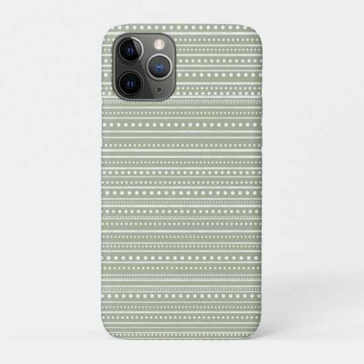 Coques Case-Mate iPhone Sage Green Bio Stripes and Dots (Dos)
