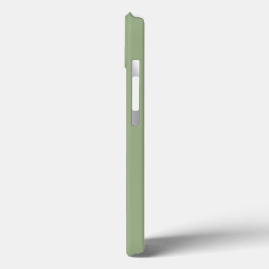 Coques Case-Mate iPhone Sage Green Moderne Monogramme minimal Nom initial (Verso / Gauche)