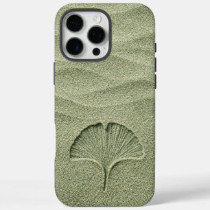 Coques iPhone 16 Pro Max Sage Green Sand Ginkgo Leaf Zen